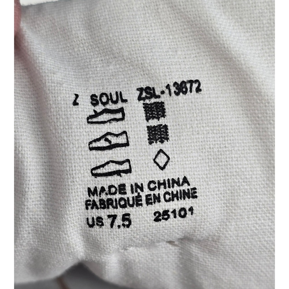 Taos Z Soul Sneakers Women 7.5 White Canvas Side Zip Low Top ZSL-13672 Orthotic - Picture 8 of 8